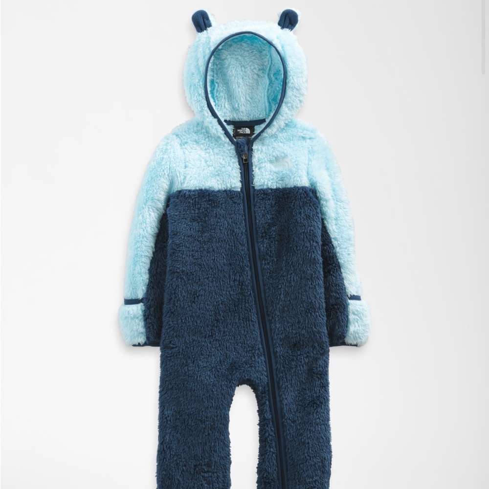 The North Face Kids Sherpa One-Piece Fleece - Light Blue Baby Bear One-Piece